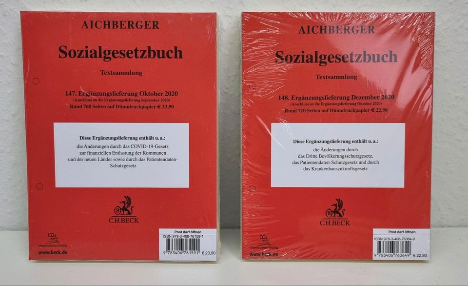 Sozialgesetzbuch Aichberger Ergänzungslieferungen *neu und ovp in Groß Köris