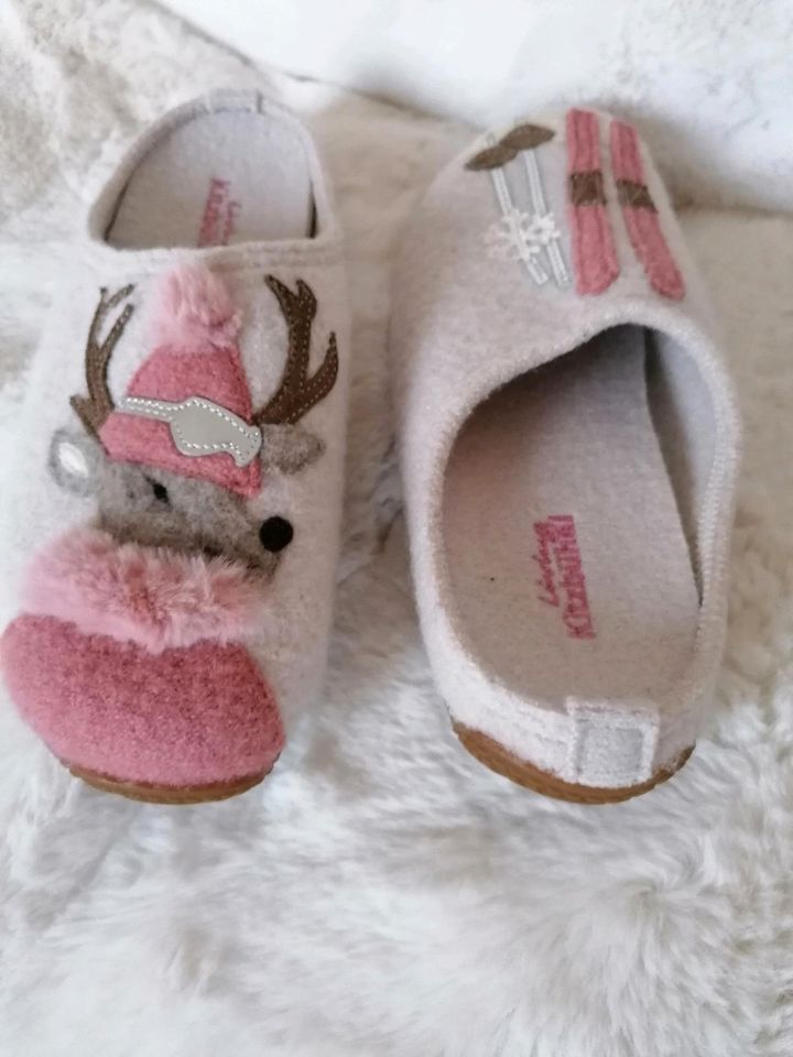 Haus/hüttenschuhe Kitzbühel rosa/b mit Applikationen in Erfurt