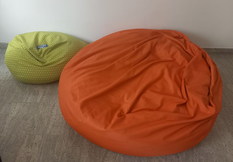 Rießiger XXL Sitzsack orange, Durchmesser ca 120 cm in Nieder-Olm