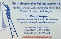 Glasreiniger*in mit Berufserfahrung und Führerschein gesucht! Duisburg - Rheinhausen Vorschau