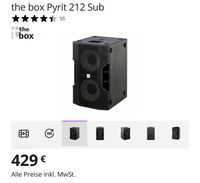 NEUWERTIG! The Box Passiver Subwoofer Pyrit 212 Niedersachsen - Braunschweig Vorschau