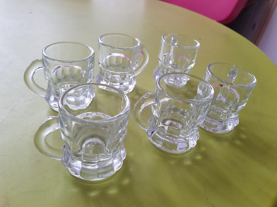 ✨ 6 x Gläser Schnaps Likör Schott Glas 5 cm Haushalt in Gronau (Westfalen)
