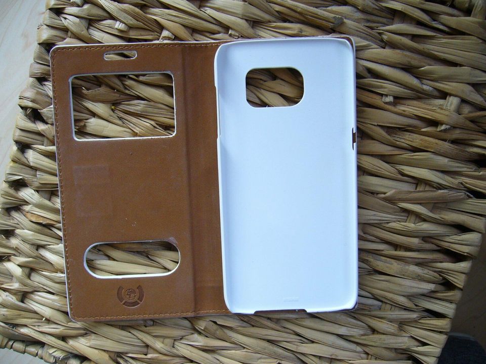 Handy Tasche Cover Hülle beige für  SamsungModell S7 edga Neuw. in Speichersdorf