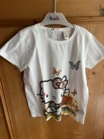 H&M T-Shirt Hello Kitty Glitzer weiß Größe 134/140 Bayern - Holzkirchen Vorschau