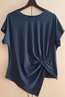 Blaues Tshirt mit Raffung Hessen - Guxhagen Vorschau
