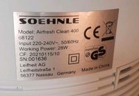 SOEHNLE Airfresh clean 400 - Luftreiniger hilft bei Allergien Nordrhein-Westfalen - Frechen Vorschau
