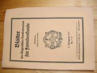 Blätter des Bayerischen Landesvereins Familienkunde 11. JG 1933 Bayern - Flossenbürg Vorschau