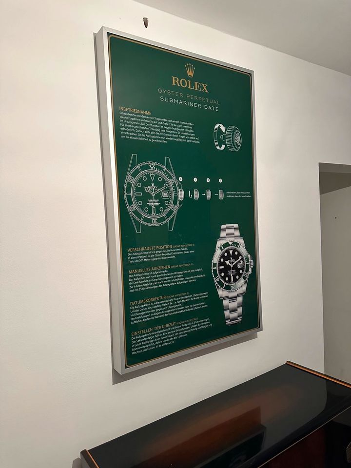 Rolex Submariner Hulk Starbucks Bild Schild Leuchtreklame Werbung in Oberhausen