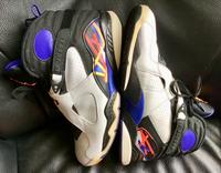 Nike Jordan 8 Retro high 45,5  11,5 schwarz weiß violett top Hessen - Neuberg Vorschau