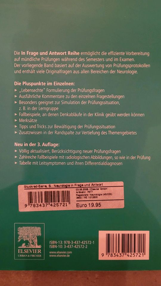 Neurologie in Frage und Antwort 3.Auflage in Ahrensburg