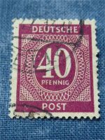 Briefmarke Deutsche Post, 40 PF, Kontrollratsausgabe, gestempelt Nordrhein-Westfalen - Remscheid Vorschau