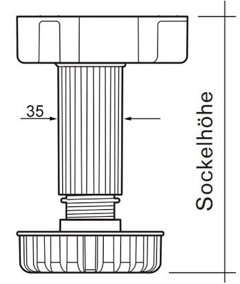 4er Sets Sockelfuß / Schrankfuß inkl. Bodengleiter und Clip in Friedberg (Hessen)