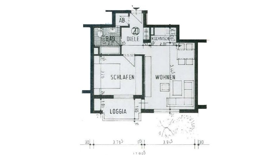 Hildesheim-Oststadt: vermietete 2-Zimmer Wohnung mit Einstellplatz in Hildesheim