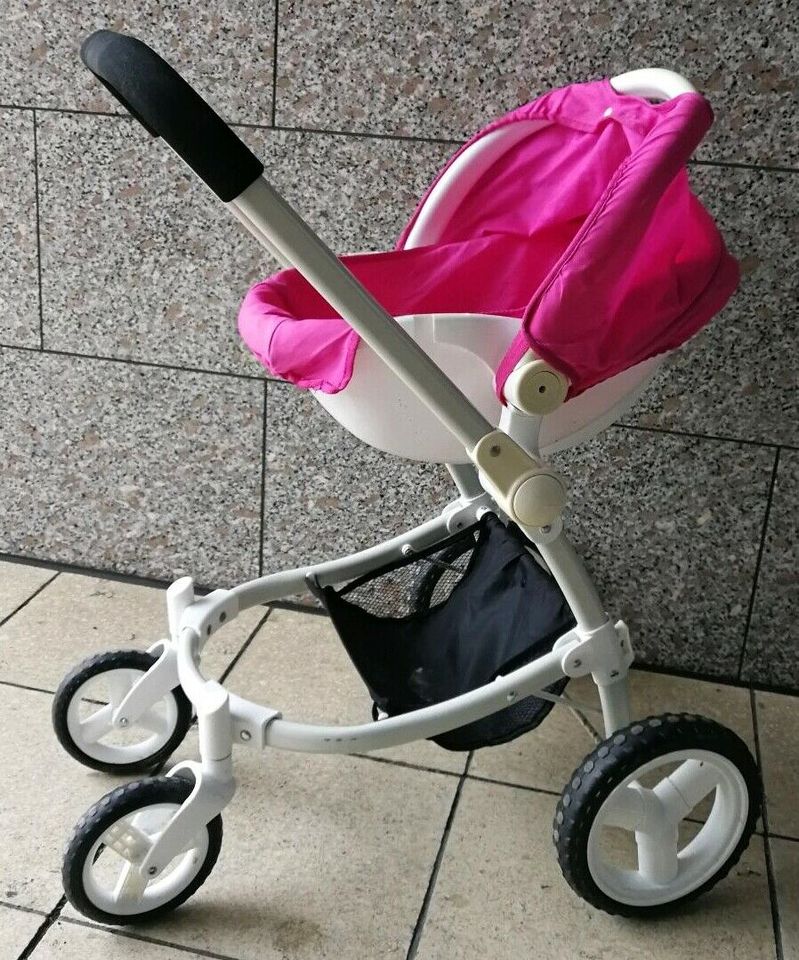 Puppenwagen Baby Born Puppe Wagen Schale Sitz pink weiß in Gießen