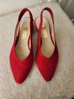 Rote Slingpumps Garbor Gr. 35,5 Echt Leder Hessen - Fulda Vorschau