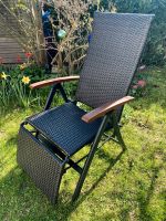 Liegestuhl, Gartenstuhl aus Paulyrattan schwarz grau Bayern - Kümmersbruck Vorschau