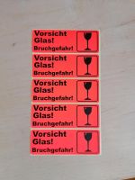 Vorsicht-Glas-Aufkleber Warn-Etiketten Bruchgefahr zerbrechlich Berlin - Köpenick Vorschau