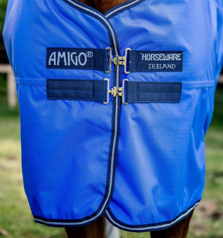 Horseware Regendecke Amigo Hero 50g blau oder shadow Pferdedecke Neuware 115,125,130,140,145,155,160 winddicht,wasserdicht,wärmend,Übergangsdecke,Stalldecke in Kempen