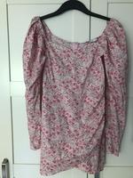 kurzes rosa Kleid 36 NA-KD longsleeve mit Blumenmuster Bayern - Fürth Vorschau