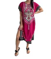 Arabisch Midi Kleid Strandkleid Baumwolle Tunika Sommerkleid rosa Essen - Rüttenscheid Vorschau