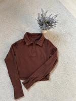 Langarmshirt Oberteil Damen H&M Braun XS Kragen Knöpfe Kiel - Suchsdorf Vorschau