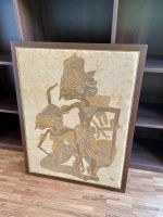 Bilderrahmen Holz gold Original Batik Stoffbild Indonesion Hessen - Roßdorf Vorschau