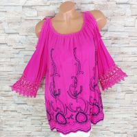 ITALY Strand Tunika Stickerei Long Shirt Cut Out pink 38 40 42 44 Berlin - Mitte Vorschau