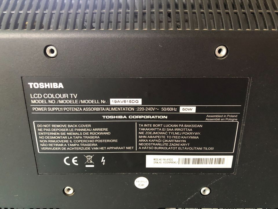 TOSHIBA Fernseher 48,3 cm (19 Zoll ) HD in Oberhausen