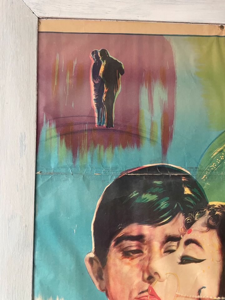 Original vintage Poster von 1965 Bollywood Filmplakat Kaajal in Köln