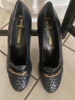 Damenschuhe Leder dunkelblau Gr. 7H Rheinland-Pfalz - Worms Vorschau