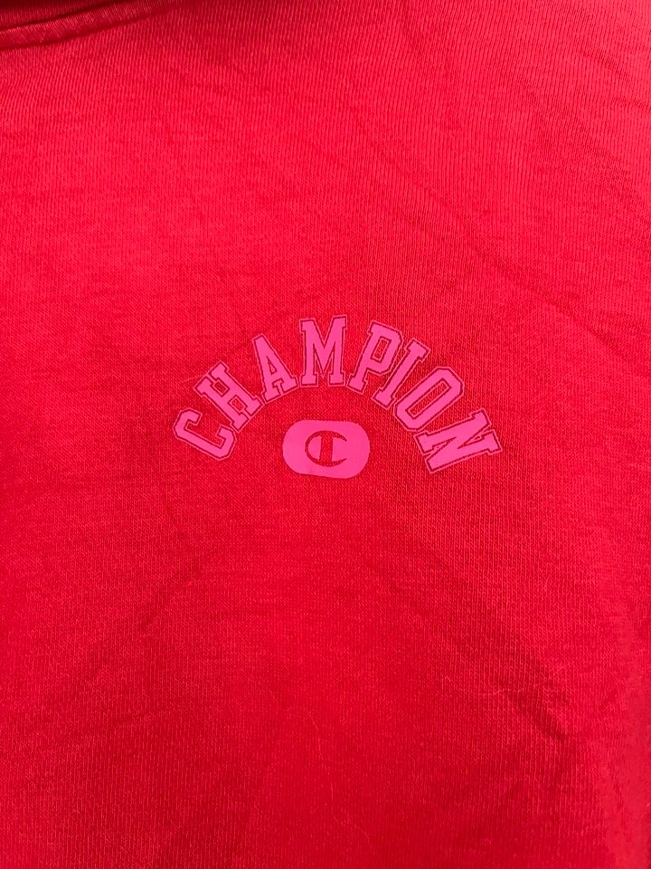 Vintage Champion Hoodie in Rot - Größe L! Retro in Issum