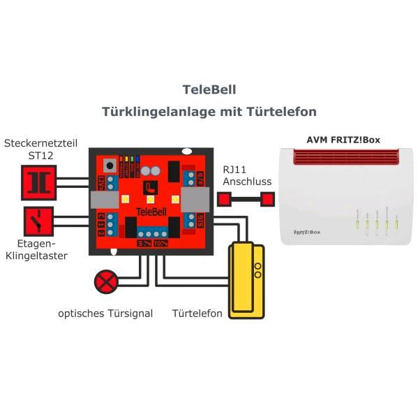 TeleBell - a/b Türklingelanlage L-TEK Fritzbox Speedport in Elterlein