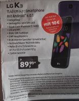 LG K3 Touchscreen Mobiltelefon Handy Westerwaldkreis - Bellingen Vorschau