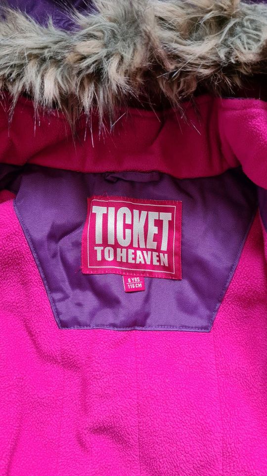 Ticket to Heaven Winterjacke, Skijacke lila 116, 6 Jahre in Hamburg