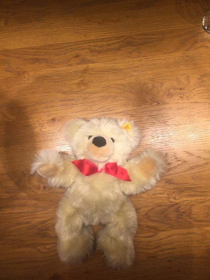 Steiff Schlenkerteddy Bobby mit roter Schleife in Gaildorf