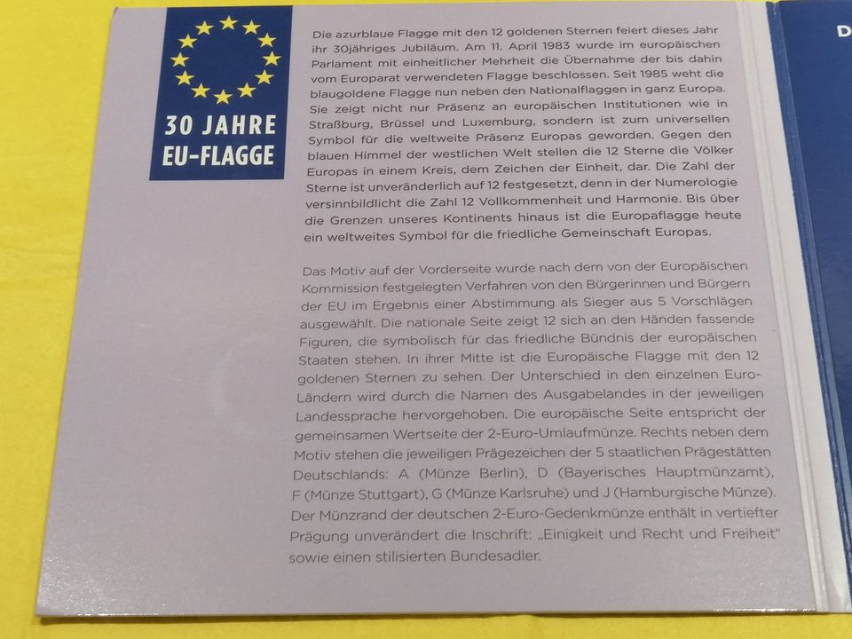 2-€-Gedenkmünzen "30 Jahre EU-Flagge" in Dallgow