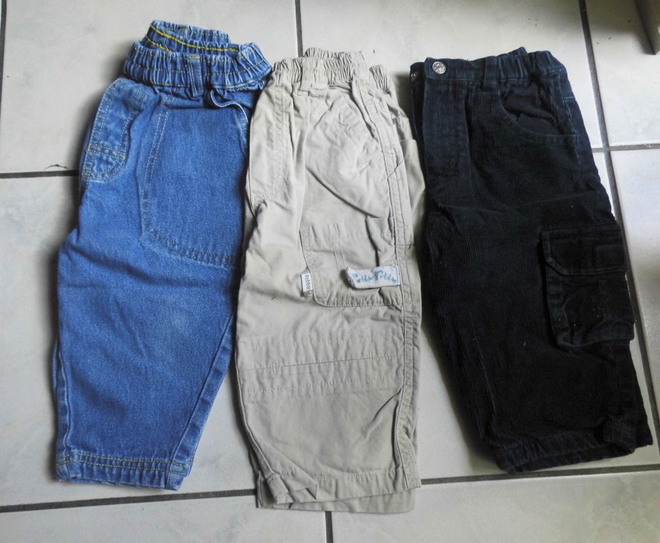 3 Kinder Hosen Jeans Cargo Feincord Gr.80 in Dortmund