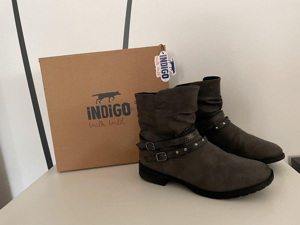 Indigo Stiefeletten TEX Stiefel 37 Herbst Winter Boots Schuhe in Sonneberg