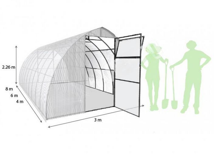 AKTION! Gewächshaus CASTEL 3x4 meter - 12qm - 6mm Polycarbonatplatten inkl. Kostenfreie Lieferung Treibhaus NEU! in Berlin