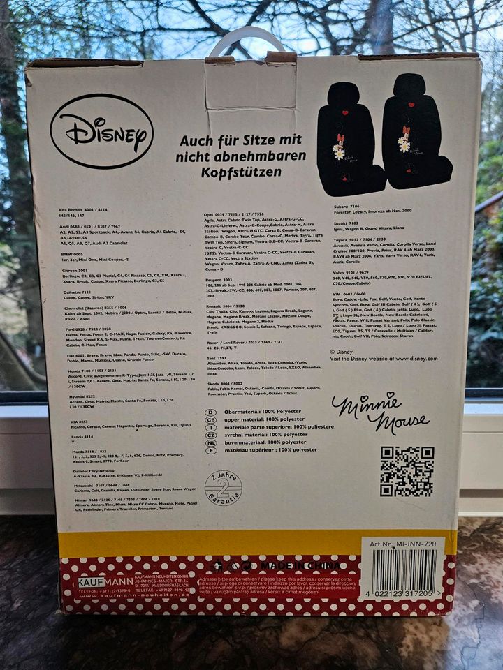 Disney Minnie Autositzbezüge + Fußmatten für vorne in Frankeneck