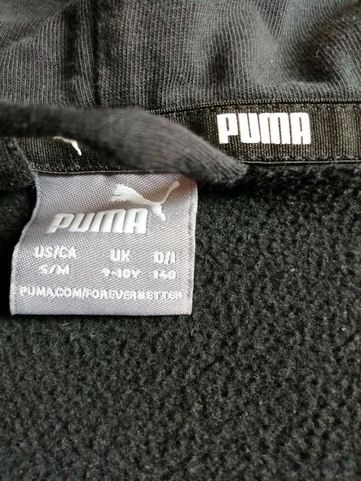 Puma schwarze Strickjacke, Sweatshirtjacke Gr. 140 in Eltville