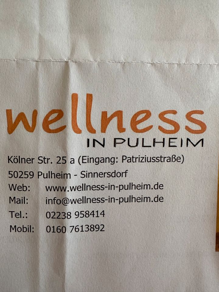 Massage Gutschein Wellness Pulheim in Pulheim