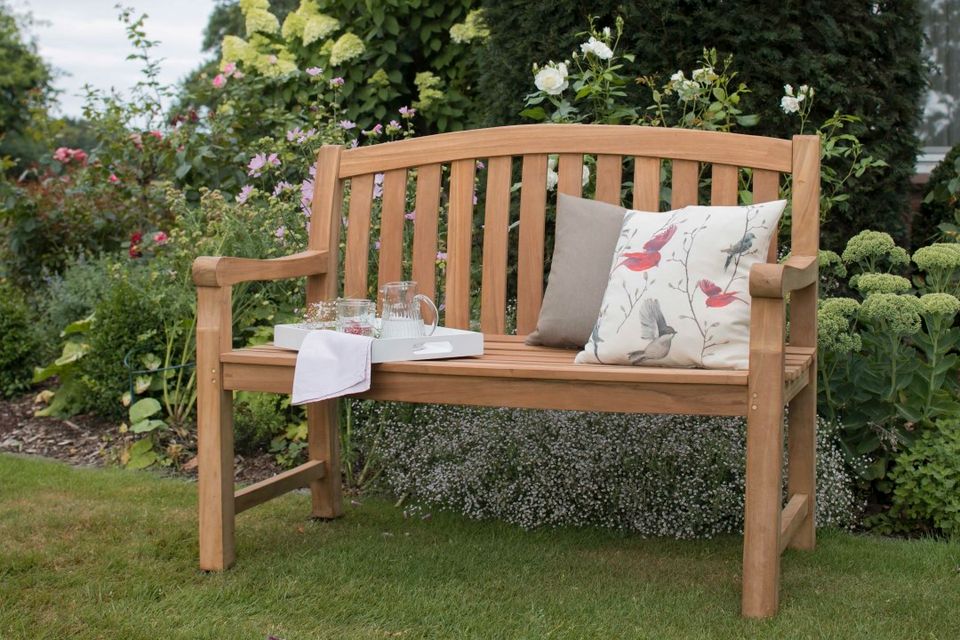 Gartenbank Woodie Basic 120cm Teak 2-Sitzer, deVries in Eutin