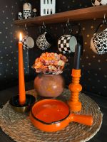 Deko orange 70er Jahre Retro Steinzeug Kerzenständer Vase Niedersachsen - Uelzen Vorschau