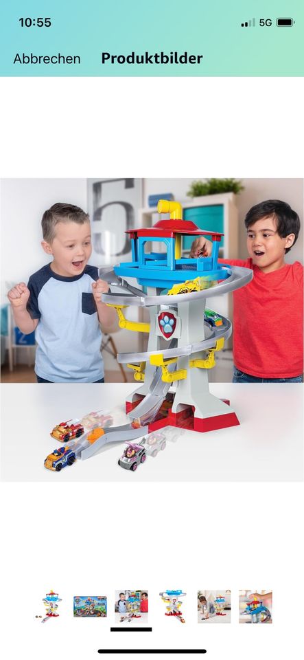 Kinder Spielzeug Paw Patrol Zentrale mit 8 Autos, wie neu in Bielefeld