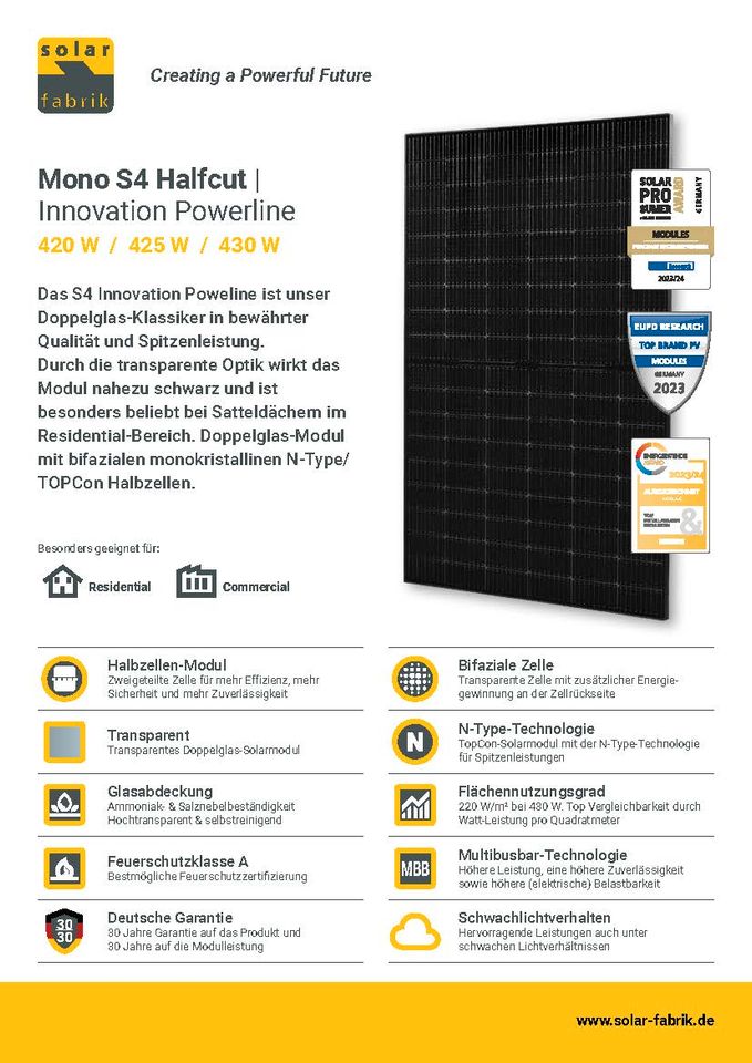 Solaranlage - Fronius Gen24 10 Plus mit BYD HVS 10.2 und 24 Modulen 425wp SolarFrabrik - Photovoltaik in Gütersloh