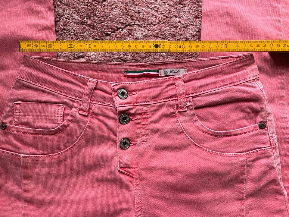 Neu PLEASE Damen Stretch Jeans Gr XS pink denim NEU in Seebad Bansin