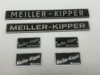 Oldtimer LKW, Meiller Kipper, Embleme, Schilder, Rundhauber Nordrhein-Westfalen - Oberhausen Vorschau