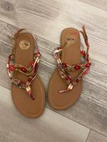 Buffalo Zehentrenner Sandalen Flip Flops bunt Seide Perlen  40 Hessen - Niedenstein Vorschau
