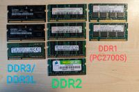 Diverser Arbeitsspeicher für Laptops (DDR1 -DDR3 Nordrhein-Westfalen - Olsberg Vorschau